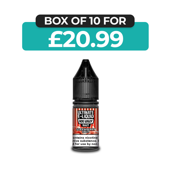 Strawberry Split Ice Lolly 10ml Nic Salt E-Liquid by  Ultimate Juice