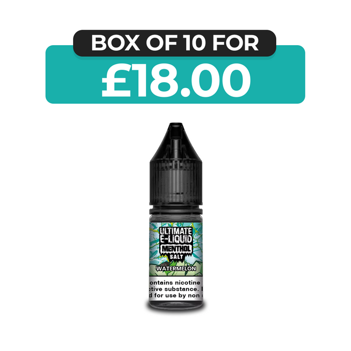 Watermelon Menthol 10ml Nic Salt E-Liquid by  Ultimate Juice