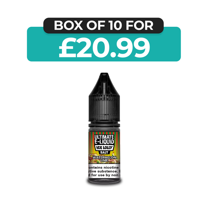 Watermelon Lime Ice Lolly 10ml Nic Salt E-Liquid by Ultimate Juice