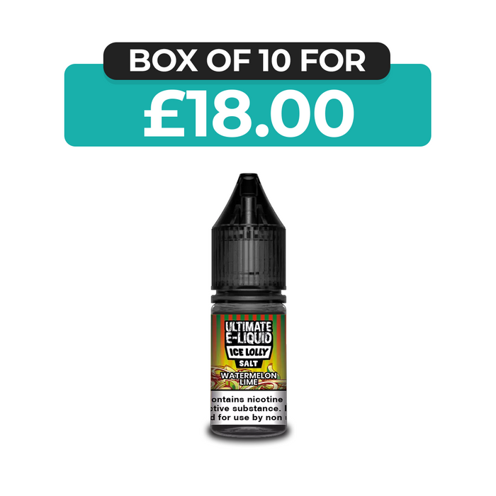 Watermelon Lime Ice Lolly 10ml Nic Salt E-Liquid by Ultimate Juice