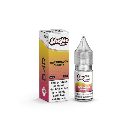 Watermelon Cherry 10ml Nic Salt E-Liquid By Slushie Bar Salts