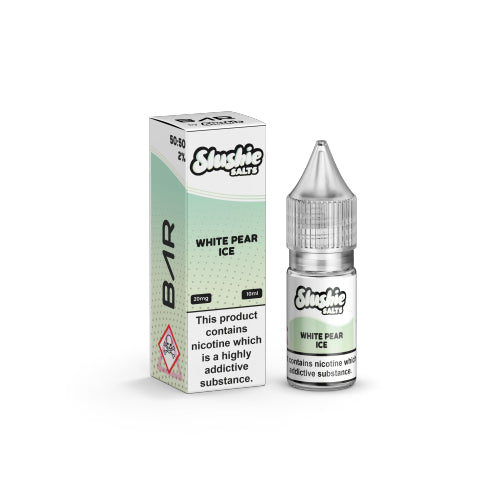 White Pear Ice 10ml Nic Salt E-Liquid By Slushie Bar Salts