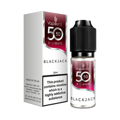 Black Jack 50/50 10ml E-Liquid By Vapouriz