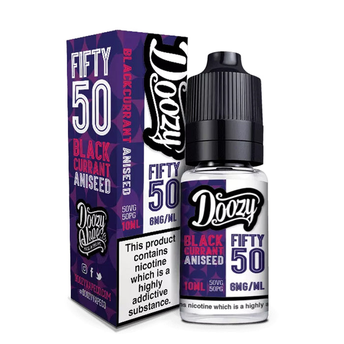 Blackcurrant Aniseed Fifty 50 E-Liquid 10ml Nicotine by Doozy Vape