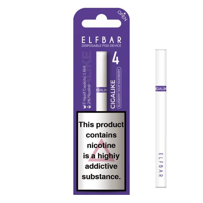 ELF Bar Cigalike 400 Puffs Disposable Vape Pen - 17mg 1.6ML Nic Salt
