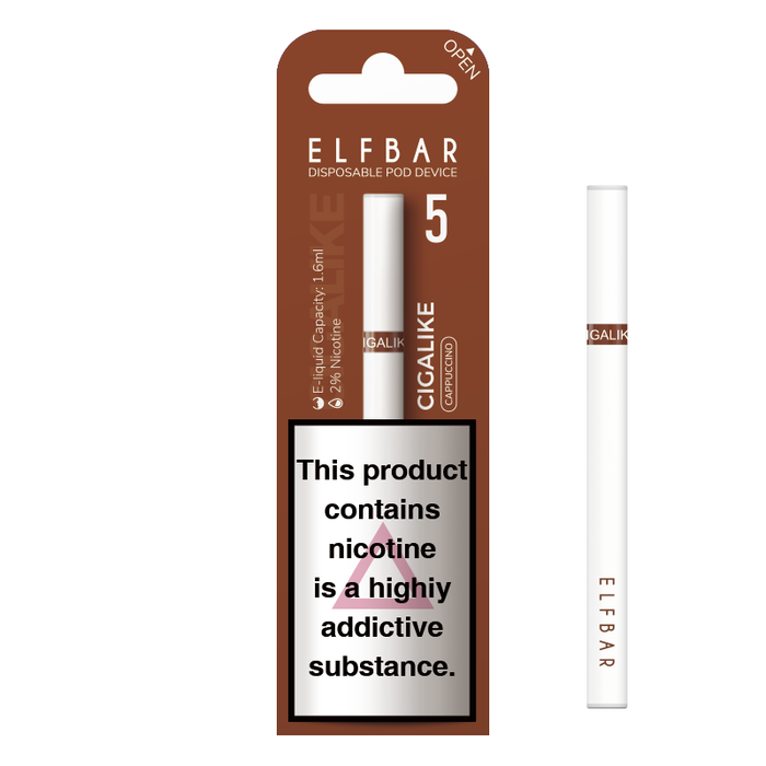 ELF Bar Cigalike 400 Puffs Disposable Vape Pen - 17mg 1.6ML Nic Salt