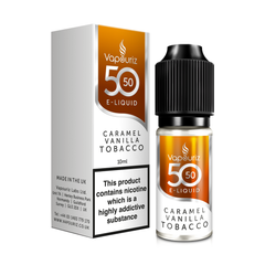 Caramel Vanilla Tobacco 50/50 10ml E-Liquid By Vapouriz