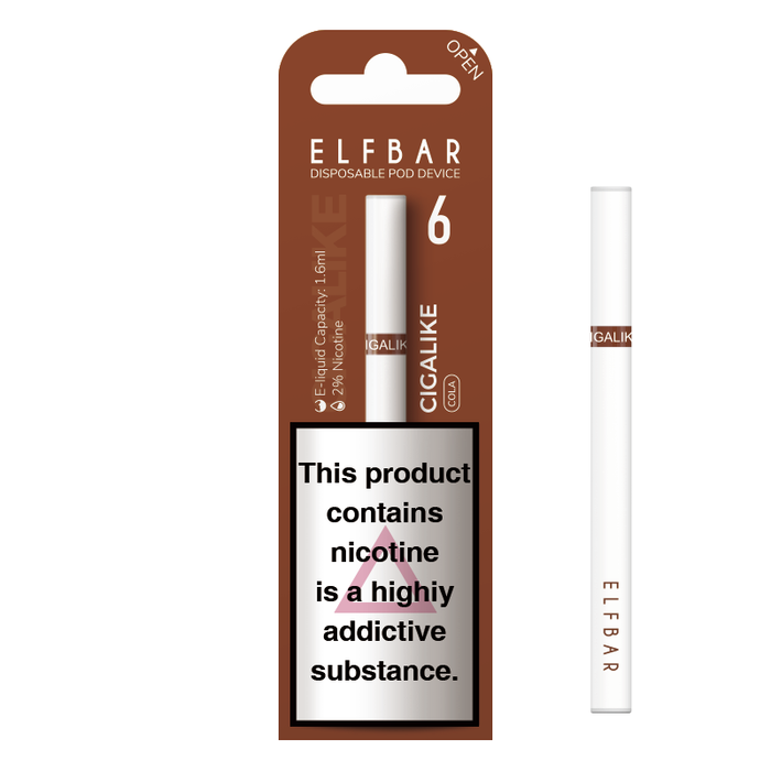ELF Bar Cigalike 400 Puffs Disposable Vape Pen - 17mg 1.6ML Nic Salt