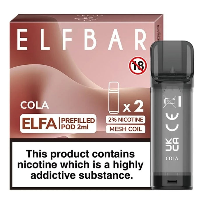 Elf Bar ELFA Pre-Filled E Liquid Pods - Nic Salt 2ml 20mg