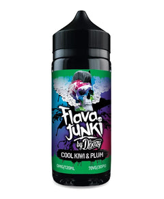 Cool Kiwi and Plum 100ml Shortfill E-Liquid By Flava Junki