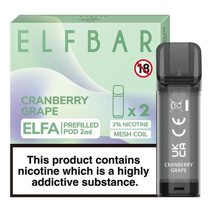 Elf Bar ELFA Pre-Filled E Liquid Pods - Nic Salt 2ml 20mg