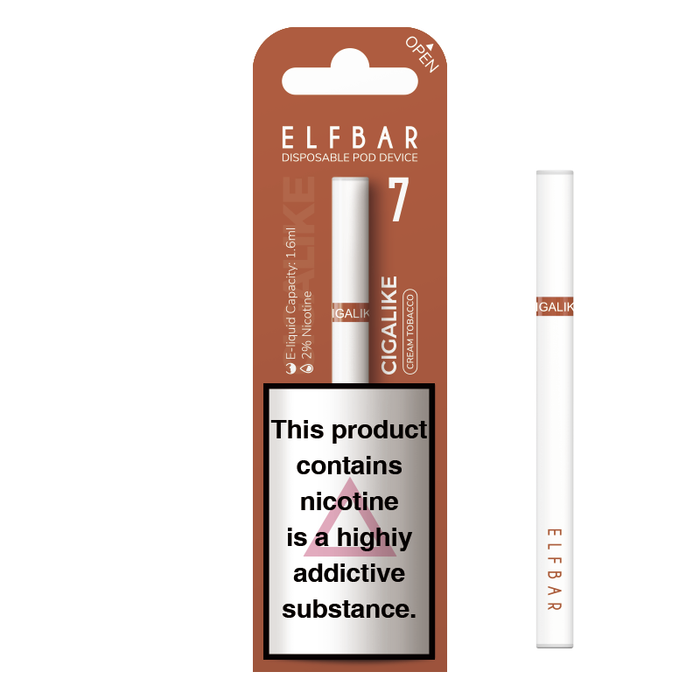 ELF Bar Cigalike 400 Puffs Disposable Vape Pen - 17mg 1.6ML Nic Salt