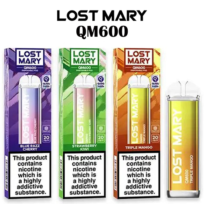 Lost Mary QM600 Disposable Bar 600 Puff Vape Nic Salt 20mg