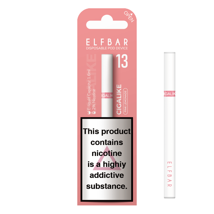 ELF Bar Cigalike 400 Puffs Disposable Vape Pen - 17mg 1.6ML Nic Salt