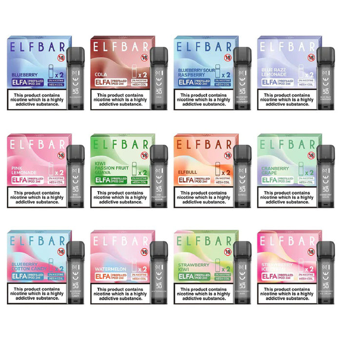 Elf Bar ELFA Pre-Filled E Liquid Pods - Nic Salt 2ml 20mg