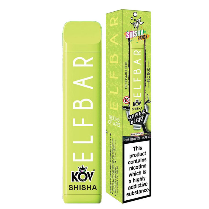Elf bar NC600 Shisha Range 600 Puffs Disposable Vape Bar