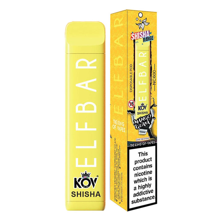 Elf bar NC600 Shisha Range 600 Puffs Disposable Vape Bar