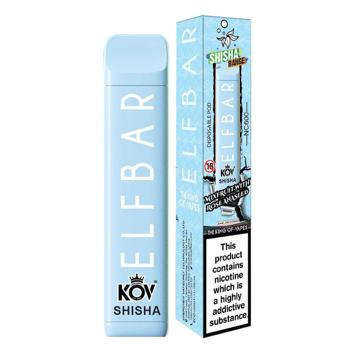 Elf bar NC600 Shisha Range 600 Puffs Disposable Vape Bar