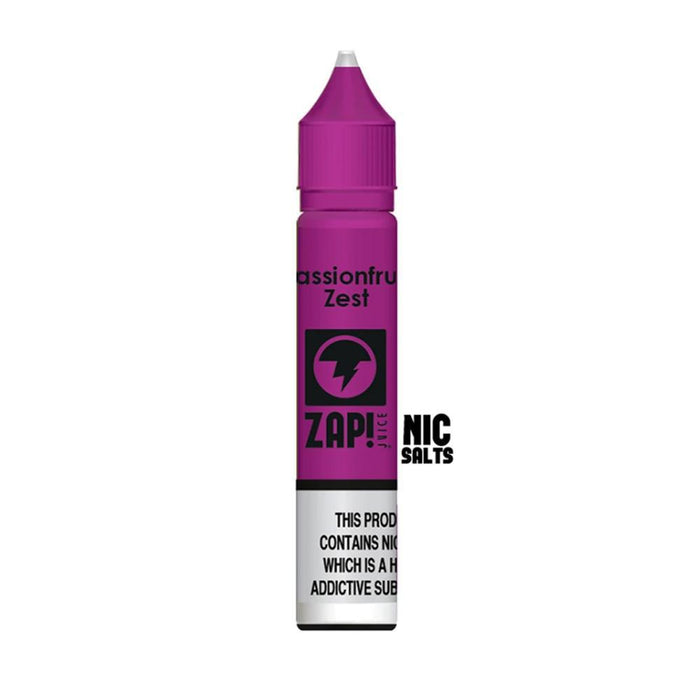 Passionfruit Zest 10ml Nic Salt E Liquid By Zap! Juice