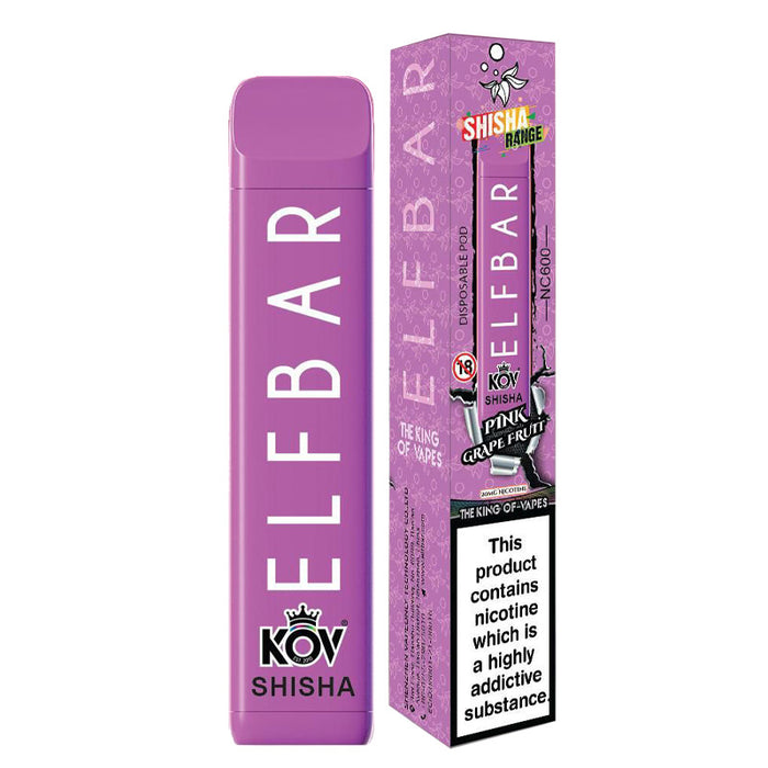 Elf bar NC600 Shisha Range 600 Puffs Disposable Vape Bar
