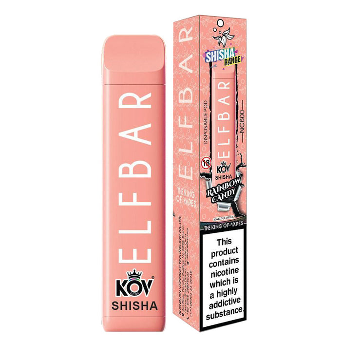 Elf bar NC600 Shisha Range 600 Puffs Disposable Vape Bar