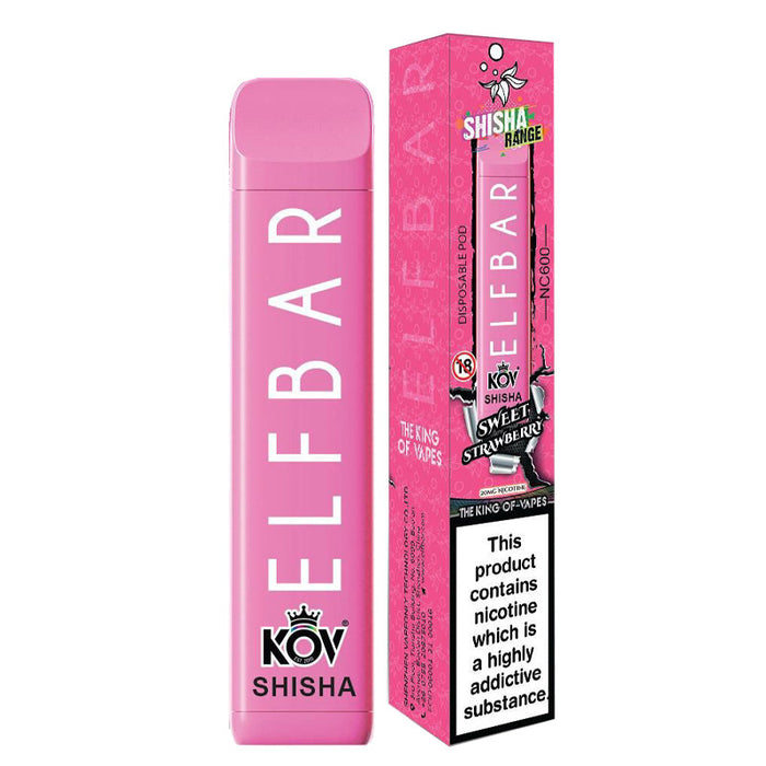 Elf bar NC600 Shisha Range 600 Puffs Disposable Vape Bar