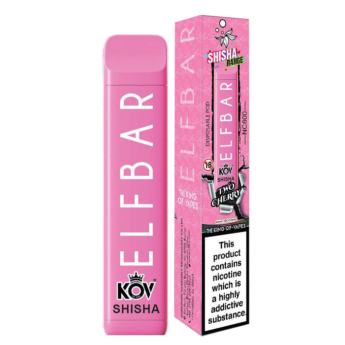 Elf bar NC600 Shisha Range 600 Puffs Disposable Vape Bar