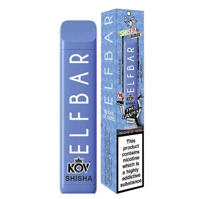 Elf bar NC600 Shisha Range 600 Puffs Disposable Vape Bar
