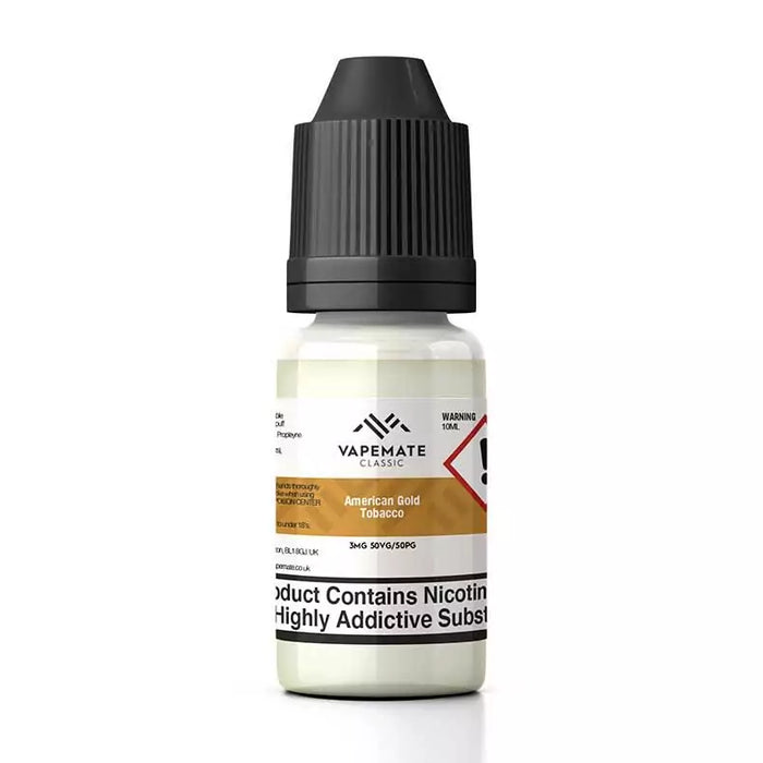 American Gold Tobacco 10ml E-Liquid By Vapemate