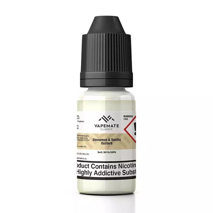 Cinnamon & Vanilla Custard 10ml E-Liquid By Vapemate