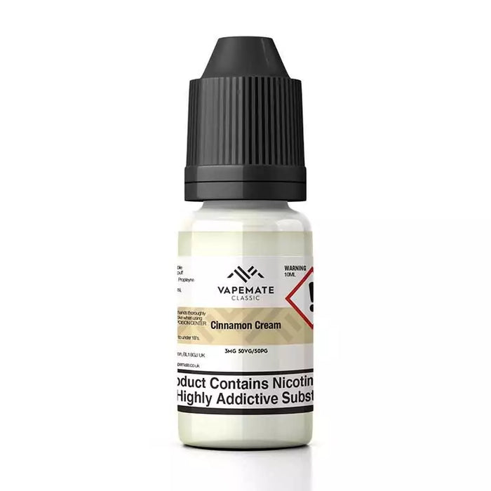 Cinnamon Cream 10ml E-Liquid By Vapemate