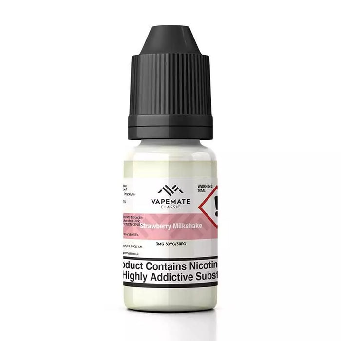 Strawberry Milkshake 10ml E-Liquid By Vapemate