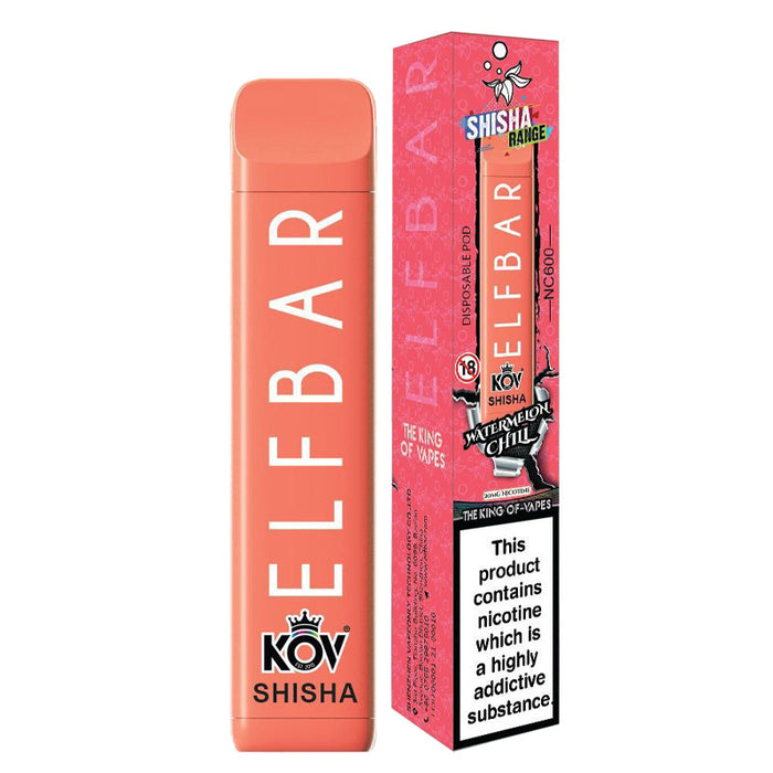 Elf bar NC600 Shisha Range 600 Puffs Disposable Vape Bar